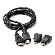 Kit Cabo Hdmi 3x1 - Hdmi/ Mini Hdmi/ Micro Hdmi 1.5m