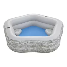 Piscina Familiar Truprint Stone 213x206x53cm - Bestway Color Gris