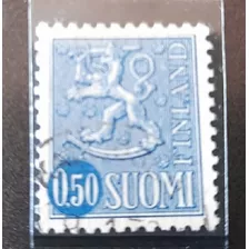 Sello Postal Finlandia - Escudo Nacional 1970