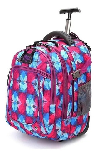 Mochila Carrito Carro Escolar Everlast Gran Capacidad Base Reforzada Manija Telescopica Extensible Original Happy Buy