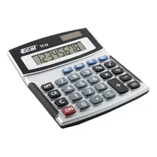 Calculadora Ecal Tc-32 8 Digitos Mediana Color Negro/plata