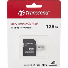 Tarjeta De Memoria Transcend Ts128gusd300s-a 300s Con Adaptador Sd 128gb