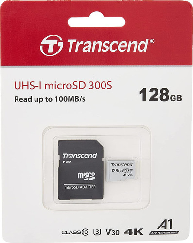 Tarjeta De Memoria Transcend Ts128gusd300s-a  300s Con Adaptador Sd 128gb
