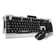 Combo Teclado + Mouse Gamer Marvo Kw-511 Inalámbrico 2.6 Ghz Color Del Teclado Gris