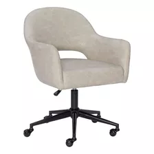 Monika - Silla De Oficina Ajustable, Color Crema