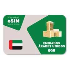 Esim Internacional Emirados Árabes Unidos - 5gb - 30 Dias