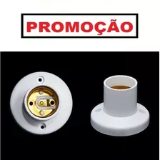 Cx 15 Unidades Bocal Soquete E27 Branco Teto Base