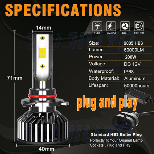 Para Subaru Led Focos Kit 9005 H7 High/blow 60000 Lm Foto 5