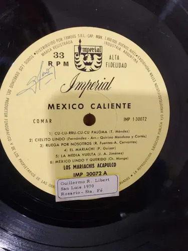 Los Mariachis Acapulco - México Caliente - vinilo 1980