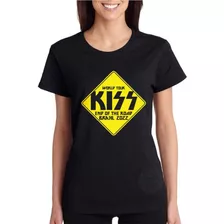 Camiseta Feminina Kiss 2022 End Of The Road Show Baby Look