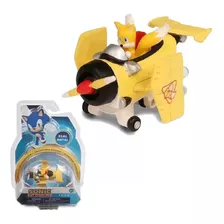 Sonic The Headhog Carrinho Aviao Tails Diecast Fun F01075 Cor Amarelo