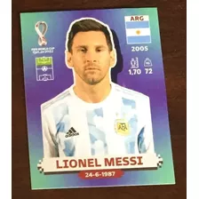 Figurita Messi Mundial Qatar 2022 Version Azul Panini