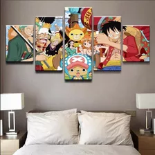 5 Cuadros Decorativos One Piece Personajes Luffy Anime Unico