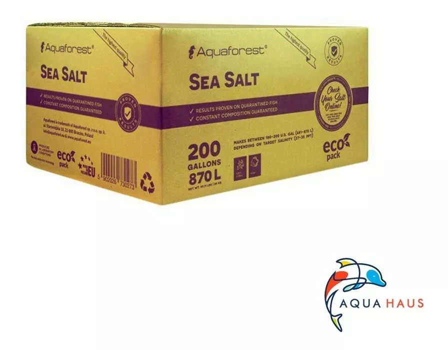 Sea Salt Aquaforest Caixa 25kg Sal Para Aquário Marinho