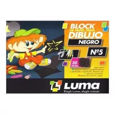Block De Dibujo Negro Luma Tipo El Nene N° 5 X 20 Hojas Liso