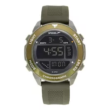 Relógio Speedo Masculino Digital Verde Militar 52mm