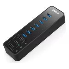 Hub De Datos Anker De 10 Puertos Y 60 W Con 7 Puertos Usb 3.