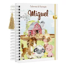 Caderneta Vacinação Personalizada Fazendinha Animais Mod 131