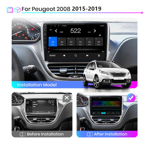 Android Coche Estreo Para Peugeot 208 2008 2012-2016 Ios Foto 2