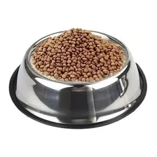 Plato Tazón Comida Agua Acero Inox Mascota Perro Gato 30 Cm