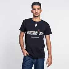 ¡¡¡ Oportunidad ¡¡ Polera Juventus Negra C/ Logo Estampado 