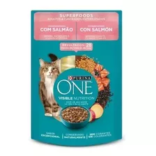 Sache Para Gatos Nestle Purina One Salmao Gatos Adultos 15un