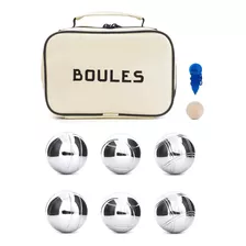 Kit De 6 Bolas De Bocha Kikkerland Gg80-l Plateadas C/ Bolso