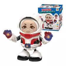 Brinquedo Infantil Boneco Astronauta Dançarino Com Som E Luz