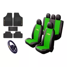 Kit Capas Para Bancos Chevrolet + Tapete + Volante + Brinde