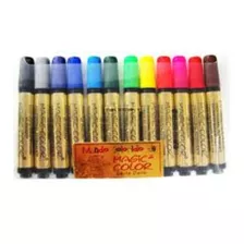 Marcador Magic Color Série Ouro 12 Cores - 641-0