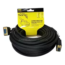 Cable Vga 10 Metros Reforzado Doble Filtro Audiosonic 10mts