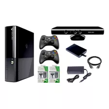 Xbox 360 Ultraslim 5.0 + Disco 320gb 150j+ Controles+ Kinect