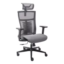 Cadeira Escritório Elements Spaces Vertta Pro Preta E Cinza Material Do Estofamento Mesh