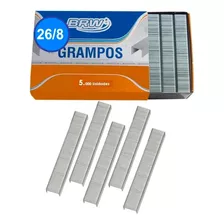 Grampo 26/8 Para Grampear 20 A 40fls Galvanizado Brw 5000un