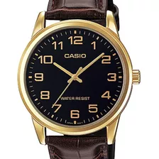 Relogio Casio Masculino Collection Couro Mtp-v001gl-1budf