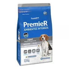 Ração Premier Amb. Internos Light Cães Adultos Salmão/frango 2,5kg