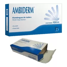 Abatelenguas De Madera Ambiderm - Caja Con 100 Piezas