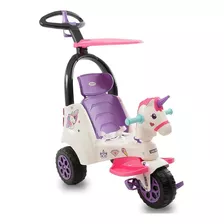 Triciclo Prinsel Super Trike 2 En 1 Unicornio Color Blanco/rosa