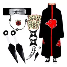 Kit Itachi Manto Akatsuki Infantil + Cosplay Naruto