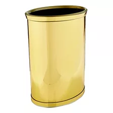 Cubo De Basura Ovalado De Diseñador Dorado De Kraftware