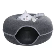 Fwefww Cama De Túnel De Feltro Para Gatos, Rosquinhas E