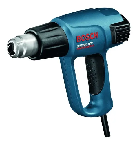 Pistola Calor Digital Lcd Bosch Ghg 630 Dce 2000w 50 A 630º Dgm Azul