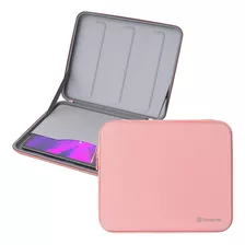 Funda Rosa Dura Con Cierre Para Tablets Hasta 12.9 