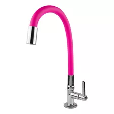 Torneira Color Luxo Bancada Cano De Silicone Flexível C-66