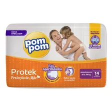 Fralda Pompom Protek Baby Jumbo Grandinhos 14 Fraldas