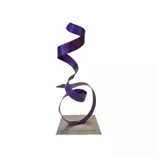 Jorge Calvo Escultura Metal Violeta Mediana 53 X 20 X 20 Cm