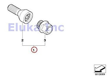 Kit De Bloqueo De Ruedas Para Bmw - Negro M14 X 1.25 Foto 2