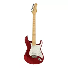 Guitarra Elétrica Tagima Brasil T-805 De Cedro Transparent Red Com Diapasão De Madeira De Marfim