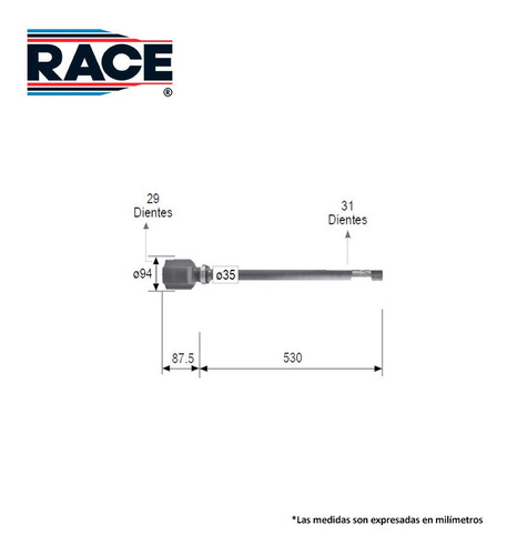 Espiga L/caja Der Peugeot Manager 2.2l 2011-2019 Race Foto 2