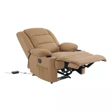 Cadeira Do Papai Reclinavel Elétrica Corino Premium Caramelo